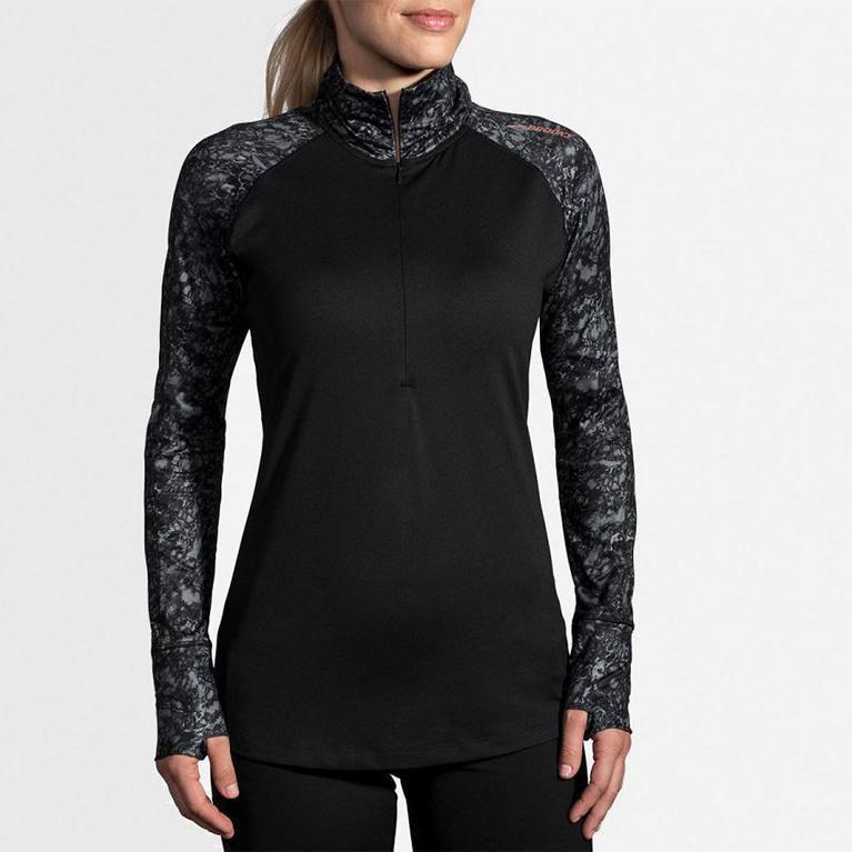 Brooks Dash Half Zip Löparjackor Dam 318576-SRF Grå